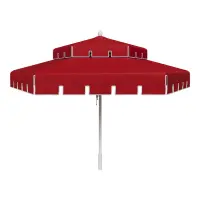 Ruby Red / White Piping