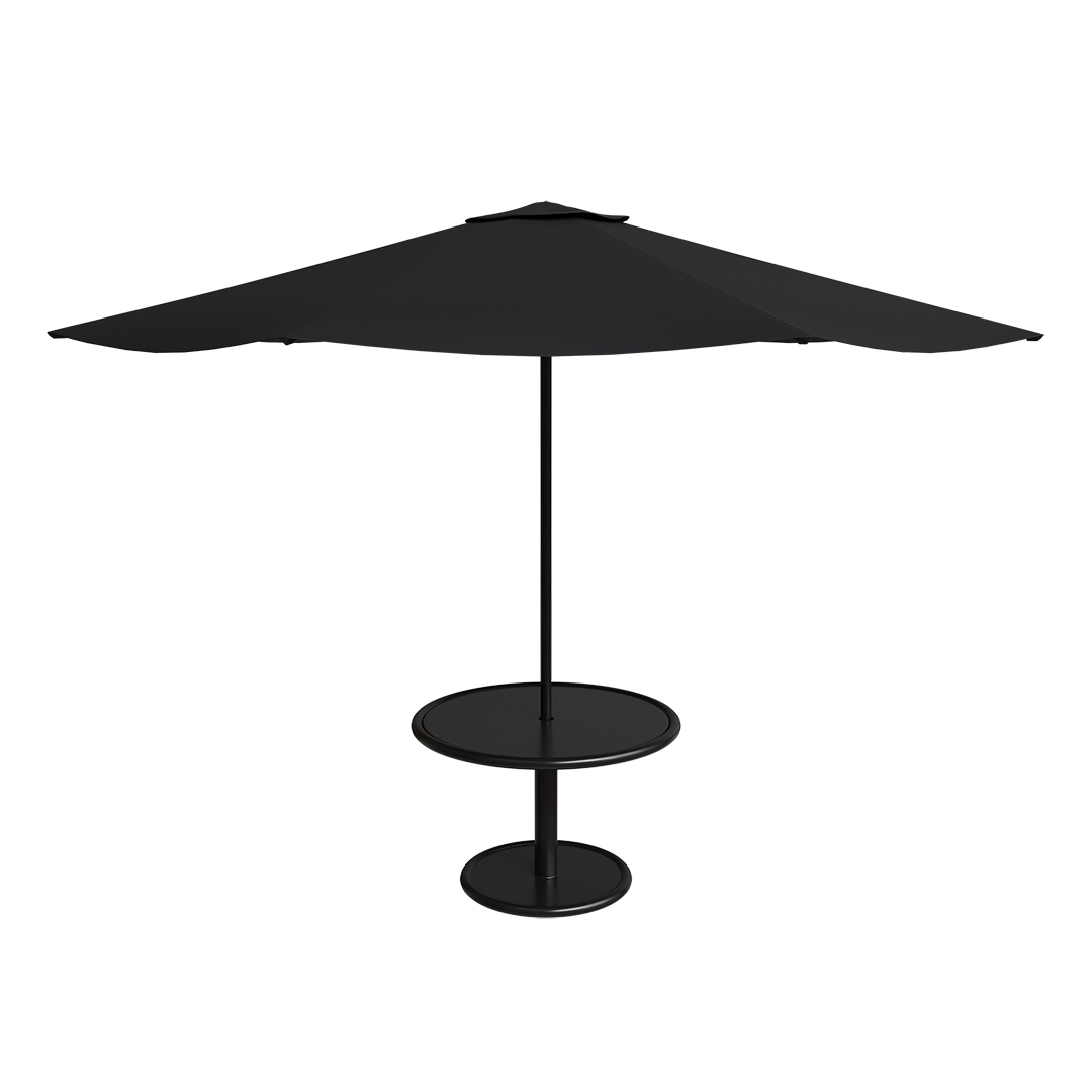 Sonora Picnic Café Table with Standard Umbrella - Midnight