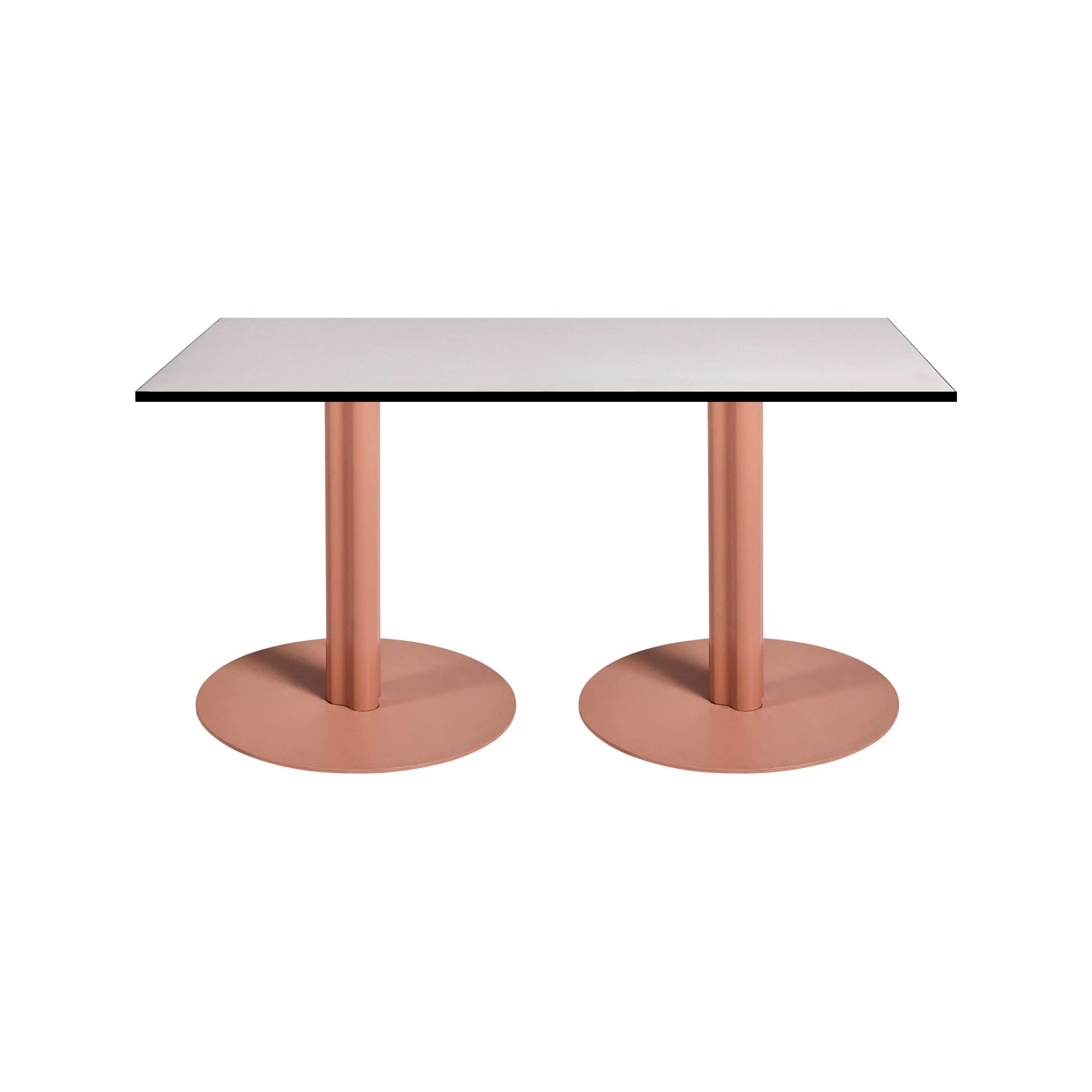 Pippa Rectangle Cafe Table - Clay Frame