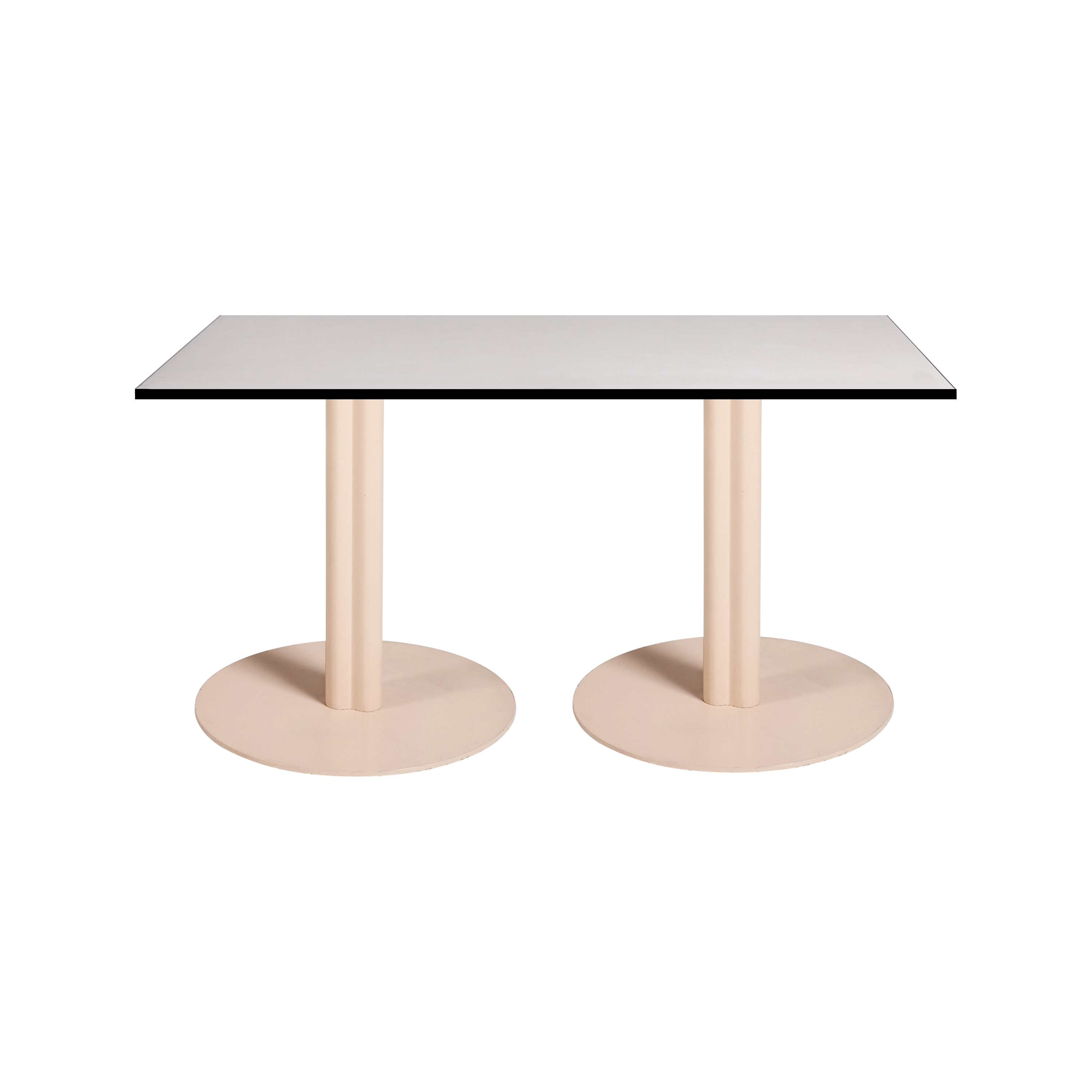 Pippa Rectangle Cafe Table - Sand Frame